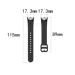 For Samsung Galaxy Fit SM-R370 Silicone Steel Shrapnel Black Buckle Replacement Strap Watchband - Image 2