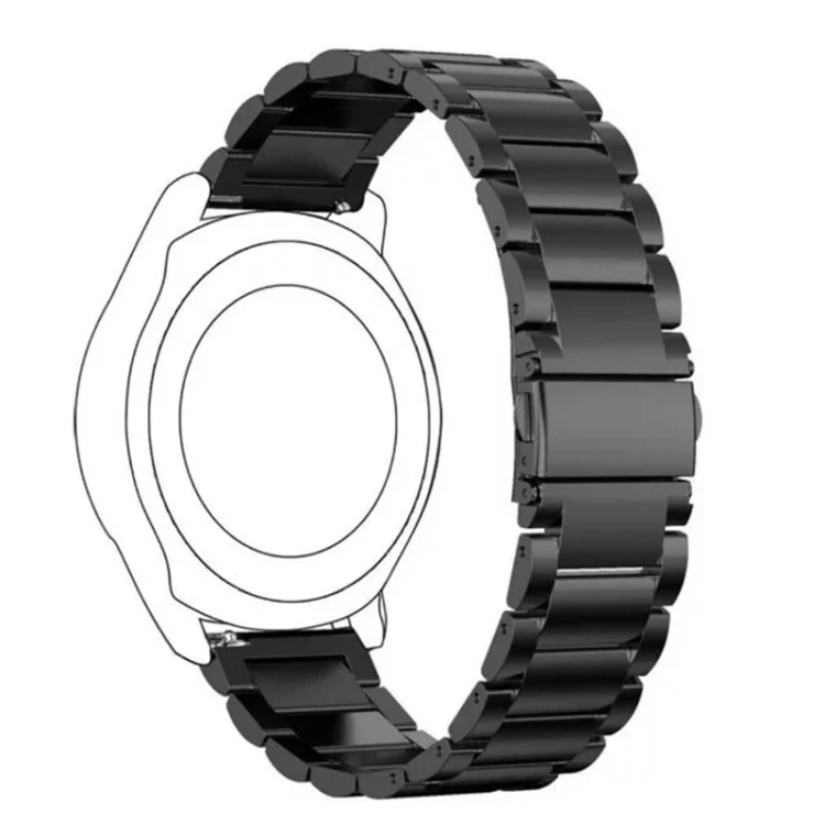 EDA001388401A_3.webp 22mm Three Flat Buckle Stainless Steel Replacement Watchband for Huawei Watch GT2 Pro / Amazfit GTR 2 - Image 5