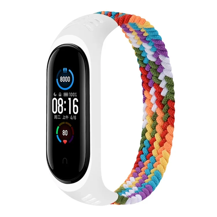 EDA001470505A.webp For Xiaomi Mi Band 6 / 5 / 4 / 3 / 2 Universal Silicone Elasticity Weave Replacement Strap Watchband - Image 1