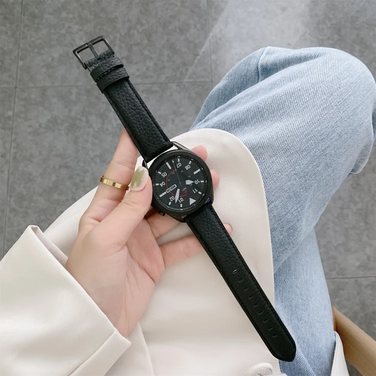 EDA001588101A_1.webp Sewing Litchi Texture Leather Replacement Strap Watchband - Image 5