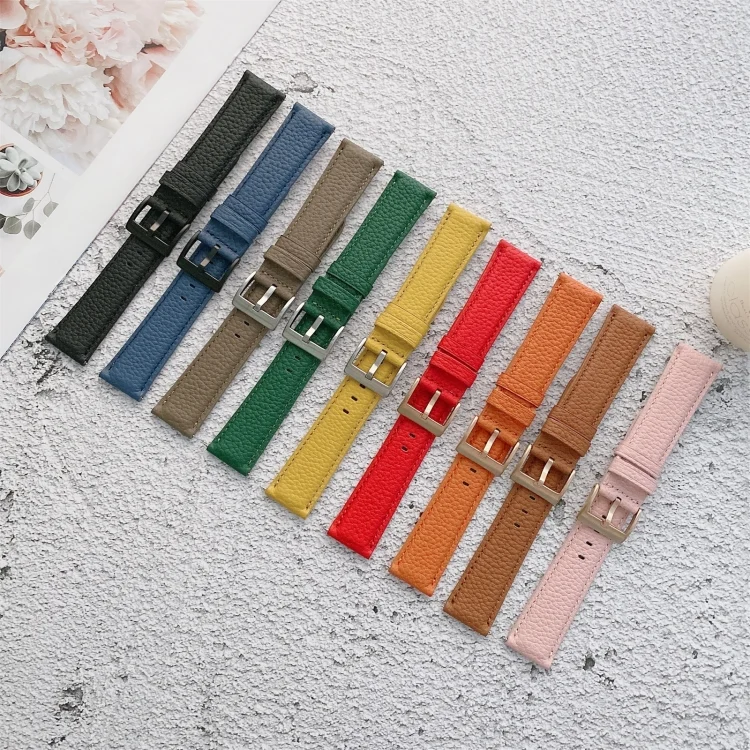 EDA001588101_B3.webp Sewing Litchi Texture Leather Replacement Strap Watchband - Image 4