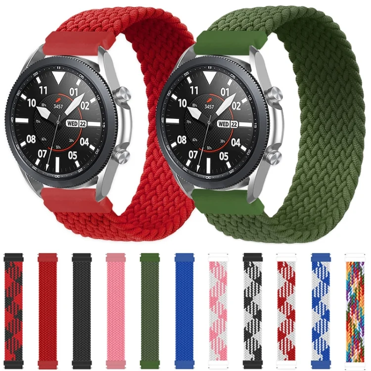 EDA001645001_B7.webp For Samsung Galaxy Watch 3 45mm Adjustable Nylon Braided Elasticity Replacement Strap Watchband - Image 8