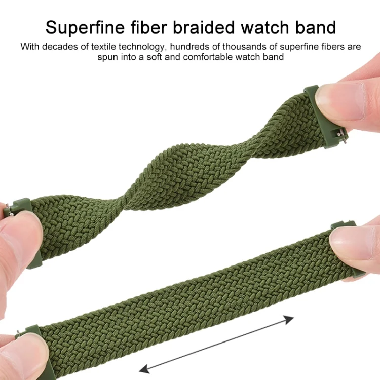 EDA001645005_B2.webp For Samsung Galaxy Watch 3 45mm Adjustable Nylon Braided Elasticity Replacement Strap Watchband - Image 3