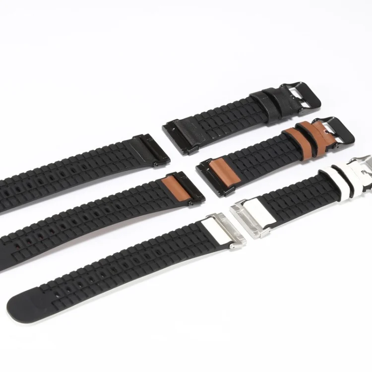 EDA001648901_B4.webp Leather + Silicone Replacement Strap Watchband - Image 5