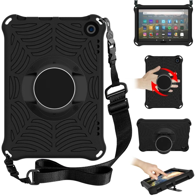 Spider King EVA Protective Case with Adjustable Shoulder Strap & Holder, For Amazon Kindle Fire HD 8 2020, For iPad Mini 5 / 4 / 3 / 2 / 1, For Huawei MediaPad M5 Lite 8.0 inch