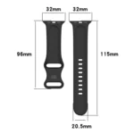 Silicone Watchbands For Apple Watch Series, 7 41mm / 6 & SE & 5 & 4 40mm / 3 & 2 & 1 38mm, Size: Small Code - Image 3