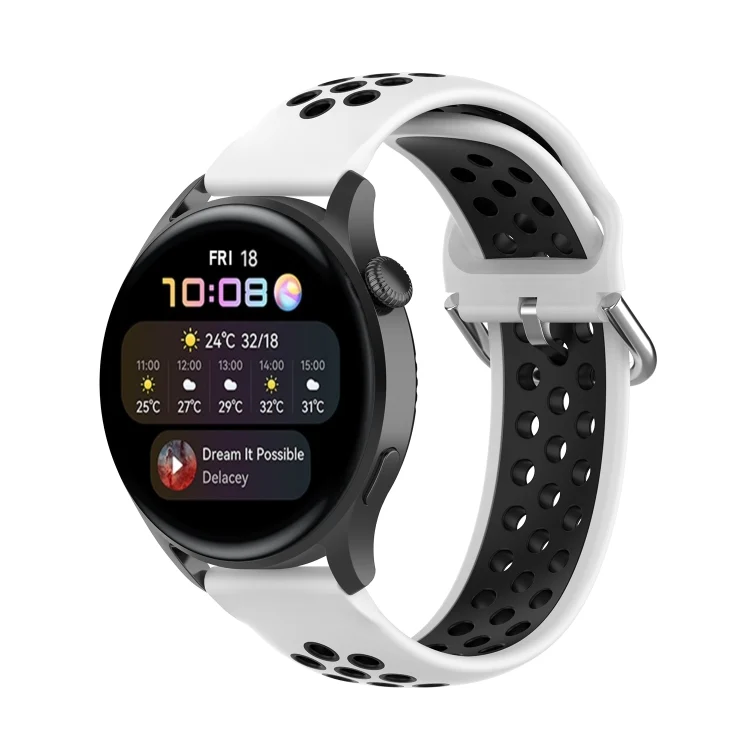 EDA001709801A_3.webp For Huawei Watch 3 / 3 Pro 22mm Sport Two-color Silicone Replacement Strap Watchband - Image 7