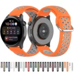For Huawei Watch 3 / 3 Pro 22mm Sport Two-color Silicone Replacement Strap Watchband - Image 4