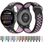 For Huawei Watch 3 / 3 Pro 22mm Two-color Silicone Replacement Strap Watchband - Image 4