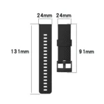 For Suunto 7 24mm Two-color Silicone Replacement Strap Watchband - Image 2