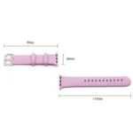 Silver Buckle Silicone Replacement Strap Watchband, For Apple Watch Series 7  41mm / & 6 & SE & 5 & 4 40mm - Image 5