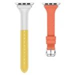 Three-color T-shape Leather Watch Band For Apple Watch Series 8&7 41mm / SE 2&6&SE&5&4 40mm / 3&2&1 38mm - Image 2