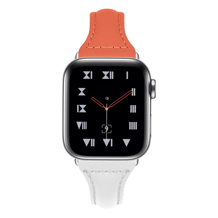 EDA001721301HO_2.webp Three-color T-shape Leather Watch Band For Apple Watch Series 8&7 41mm / SE 2&6&SE&5&4 40mm / 3&2&1 38mm - Image 3