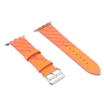 Strip Texture Leather Replacement Watchbands For Apple Watch Series, 7 45mm / 6 & SE & 5 & 4 44mm / 3 & 2 & 1 42mm, 7 41mm / 6 & SE & 5 & 4 40mm / 3 & 2 & 1 38mm - Image 3