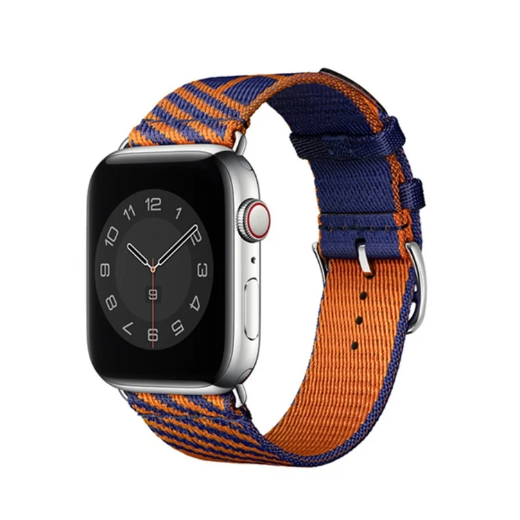 Two-color Nylon Braid Replacement Wrist Strap Watchband, For Apple Watch Series 7 45mm / & 6 & SE & 5 & 4 44mm