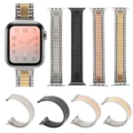 Aluminum Alloy Steel Replacement Watchband For Apple Watch Series, 7 45mm / 6 & SE & 5 & 4 44mm / 3 & 2 & 1 42mm, 7 41mm / 6 & SE & 5 & 4 40mm / 3 & 2 & 1 38mm - Image 2