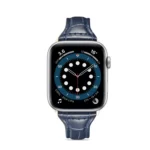 Crocodile Texture Leather Replacement Strap Watchband, For Apple Watch Series 7  41mm / & 6 & SE & 5 & 4 40mm, For Apple Watch Series  7  45mm / & 6 & SE & 5 & 4 44mm - Image 4