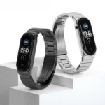 For Mi Band 6 / 5 / 4 / 3 Metal CS Bamboo Joint Stainless Steel Replacement Watchband - Image 3