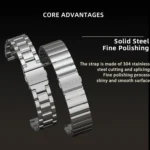 For Mi Band 6 / 5 / 4 / 3 Metal CS Bamboo Joint Stainless Steel Replacement Watchband - Image 4