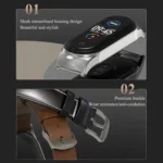For Xiaomi Mi Band 6 / 5 / 4 / 3 CS Microfiber Leather Replacement Watchband - Image 5
