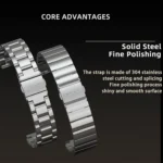 For Xiaomi Mi Band 6 / 5 / 4 / 3 CS Metal Three Bead Stainless Steel Replacement Watchband - Image 4