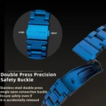 For Xiaomi Mi Band 6 / 5 / 4 / 3 CS Metal Three Bead Stainless Steel Replacement Watchband - Image 5