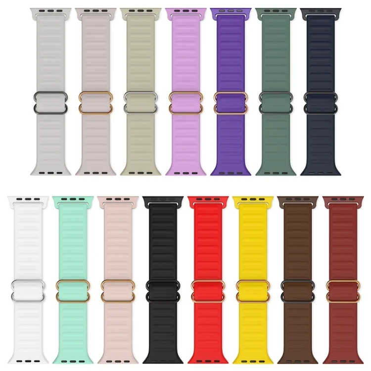 EDA001780301_B1.webp Japanese Word Buckle Silicone Replacement Watchband For Apple Watch Series, 7 45mm / 6 & SE & 5 & 4 44mm / 3 & 2 & 1 42mm - Image 2