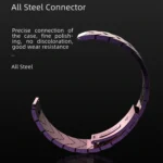 For Xiaomi Mi Band 6 / 5 / 4 / 3 GT Metal Stainless Steel V Type Replacement Watchband - Image 4