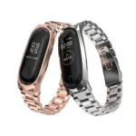 For Xiaomi Mi Band 6 / 5 / 4 / 3 Mijobs Three Beads Metal GT Stainless Steel Replacement Watchband - Image 4