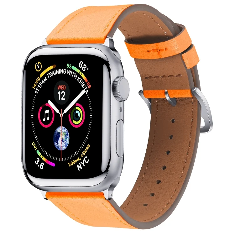 EDA001783501A_1.webp Small Waist Leather Replacement Strap Watchband, For Apple Watch Series 7  41mm / & 6 & SE & 5 & 4 40mm, For Apple Watch Series  7  45mm / & 6 & SE & 5 & 4 44mm - Image 4