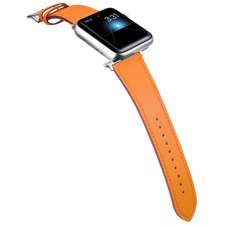 EDA001783501A_3.webp Small Waist Leather Replacement Strap Watchband, For Apple Watch Series 7  41mm / & 6 & SE & 5 & 4 40mm, For Apple Watch Series  7  45mm / & 6 & SE & 5 & 4 44mm - Image 6