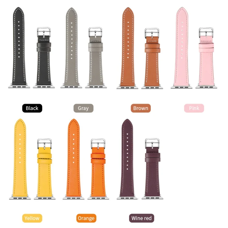 EDA001783501_B1.webp Small Waist Leather Replacement Strap Watchband, For Apple Watch Series 7  41mm / & 6 & SE & 5 & 4 40mm, For Apple Watch Series  7  45mm / & 6 & SE & 5 & 4 44mm - Image 2