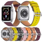 Small Waist Leather Replacement Strap Watchband, For Apple Watch Series 7  41mm / & 6 & SE & 5 & 4 40mm, For Apple Watch Series  7  45mm / & 6 & SE & 5 & 4 44mm - Image 3