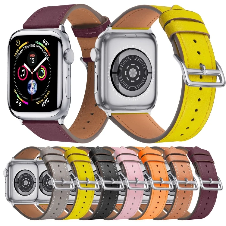 EDA001783501_B2.webp Small Waist Leather Replacement Strap Watchband, For Apple Watch Series 7  41mm / & 6 & SE & 5 & 4 40mm, For Apple Watch Series  7  45mm / & 6 & SE & 5 & 4 44mm - Image 3