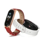 For Xiaomi Mi Band 6 / 5 / 4 / 3 Mijobs Metal Case Crazy Horse Texture PU Microfiber Plus Replacement Watchband - Image 2