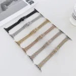 Seven-beads Steel Replacement Strap Watchband, For Apple Watch Series 9&8&7 41mm, For Apple Watch Ultra 49mm, For Apple Watch Series 7  41mm / & 6 & SE & 5 & 4 40mm... - Image 3