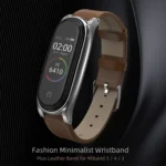 For Xiaomi Mi Band 6 / 5 / 4 / 3 Mijobs First Layer Cowhide Plus Replacement Watchband - Image 3