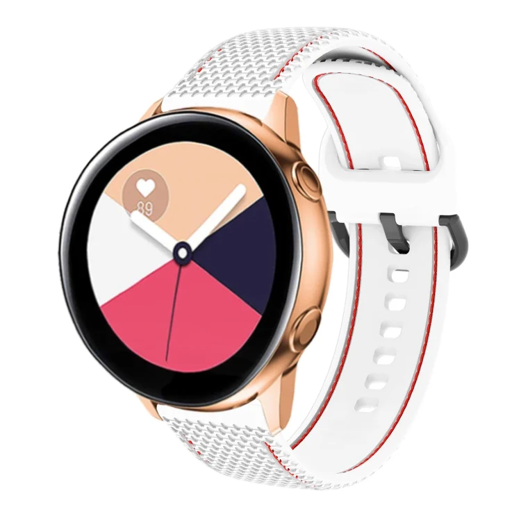 EDA001787901A_2.webp For Samsung Galaxy Watch Active 2 Two-color Stitching Silicone Replacement Strap Watchband - Image 4