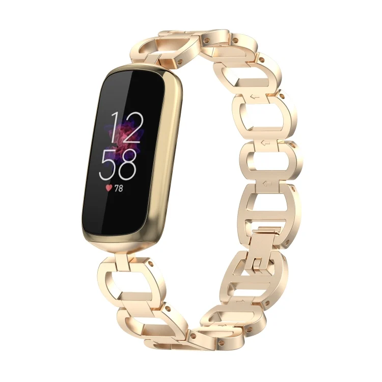 EDA001789401A_1.webp For Fitbit Luxe Special Edition Three-beads Stainless Steel Flat Buckle Replacement Strap Watchband - Image 5