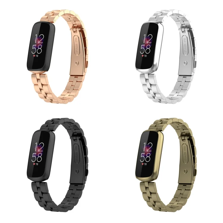 EDA001789401_B3.webp For Fitbit Luxe Special Edition Three-beads Stainless Steel Flat Buckle Replacement Strap Watchband - Image 4