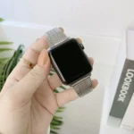 Small Waist Steel Replacement Strap Watchband, For Apple Watch Series 7  41mm / & 6 & SE & 5 & 4 40mm, For Apple Watch Series  7  45mm / & 6 & SE & 5 & 4 44mm - Image 5
