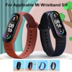 For Xiaomi Mi Band 6 / 5 Universal Silicone Leather Texture Replacement Strap Watchband - Image 2