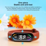 For Xiaomi Mi Band 6 / 5 Universal Silicone Leather Texture Replacement Strap Watchband - Image 4