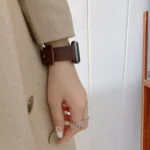 8-shape Buckle Retro Leather Replacement Strap Watchband For Apple Watch Series, 7 41mm / 6 & SE & 5 & 4 40mm / 3 & 2 & 1 38mm, 7 45mm / 6 & SE & 5 & 4 44mm / 3 & 2 & 1 42mm - Image 5