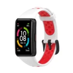 For Huawei Band 6 / Honor Band 6 Universal Two-color Breathable Silicone Replacement Strap Watchband - Image 7