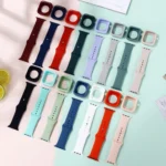 Silicone Replacement Strap Watchband + Watch Protective Case Set - Image 2