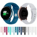 For Galaxy Watch Active 2 Smart Watch Solid Color Silicone Wrist Strap Watchband - Image 2