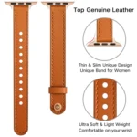 14mm Couple Style Leather Replacement Strap Watchband For Apple Watch Series, 7 41mm / 6 & SE & 5 & 4 40mm / 3 & 2 & 1 38mm, 7 45mm / 6 & SE & 5 & 4 44mm / 3 & 2 & 1 42mm - Image 4
