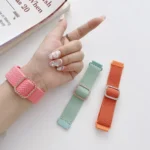 Universal Adjustable Braided Elastic Diamond Buckle Replacement Strap Watchband - Image 3