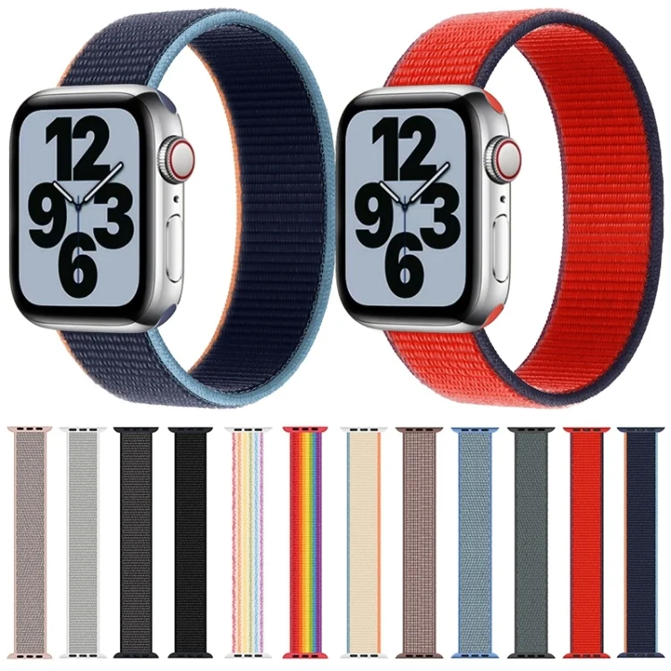 EDA001923101_B1.webp Single Lap Nylon Replacement Watchband, Size: S 135mm For Apple Watch Series 6 & SE & 5 & 4 40mm / 3 & 2 & 1 38mm, S 135mm 40mm / 38mm - Image 2